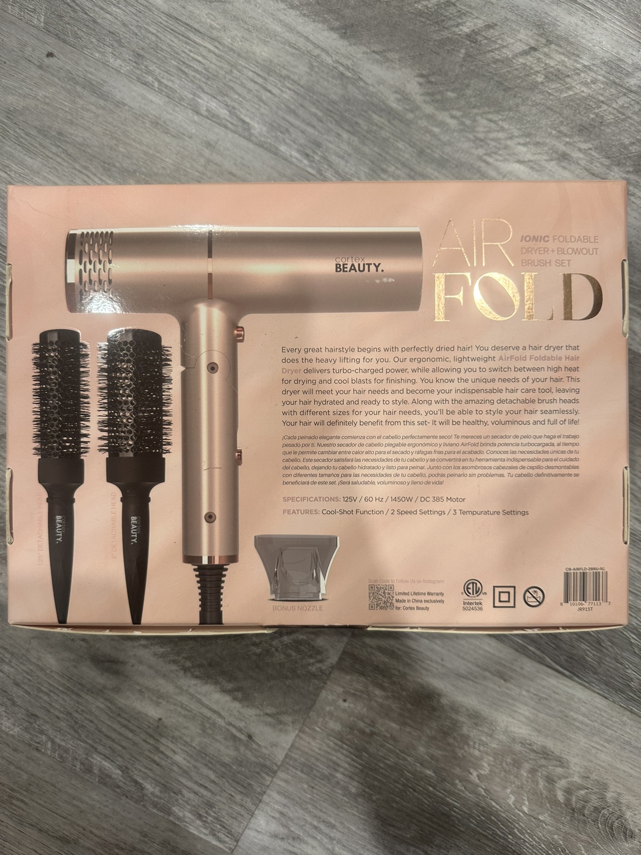 Cortex Beauty Air Fold Hair Dryer and Brush Set - photo 3