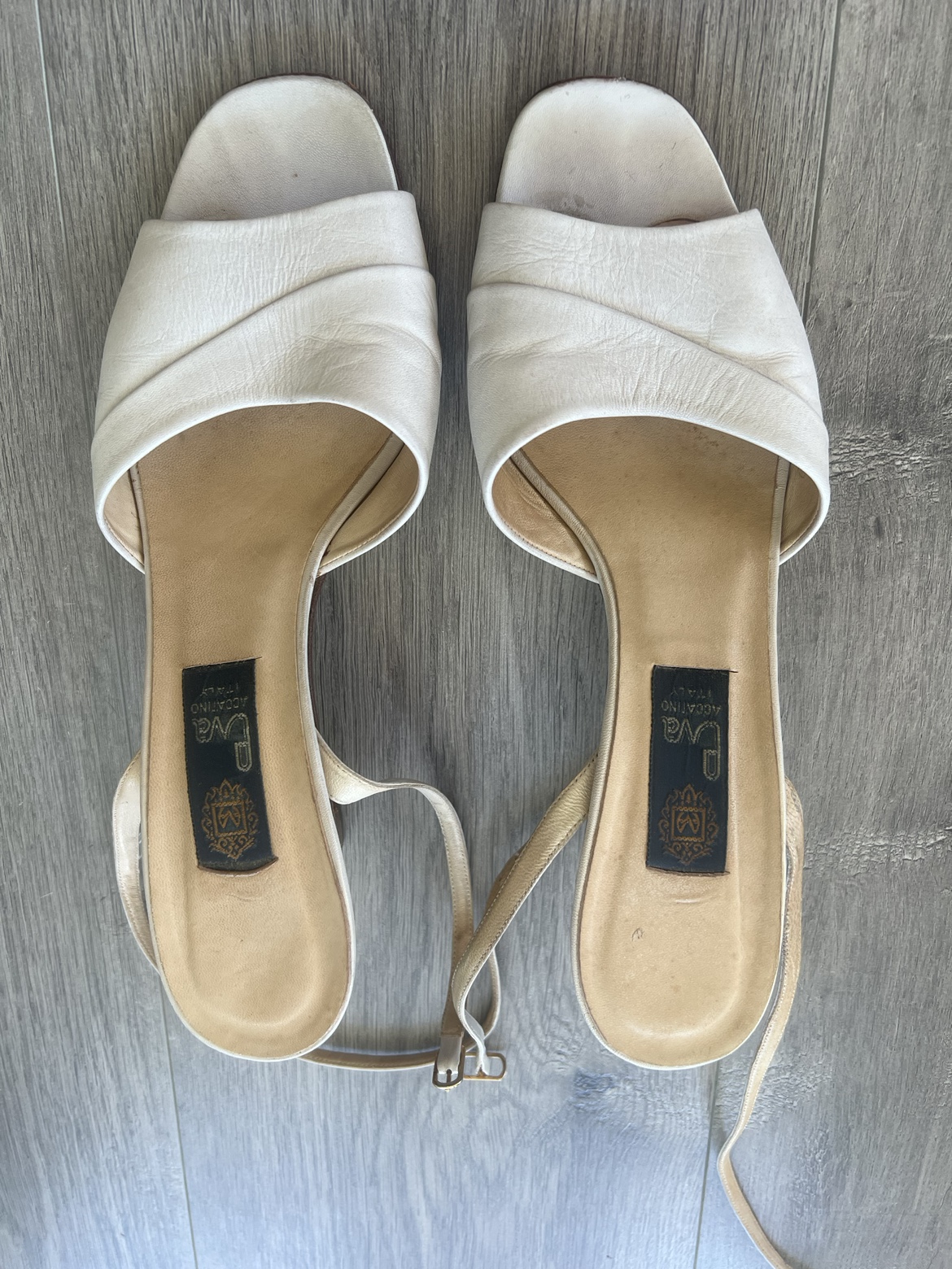 70's Vintage Eva Accatino Strappy Sandals 8 / 38/39 - photo 4