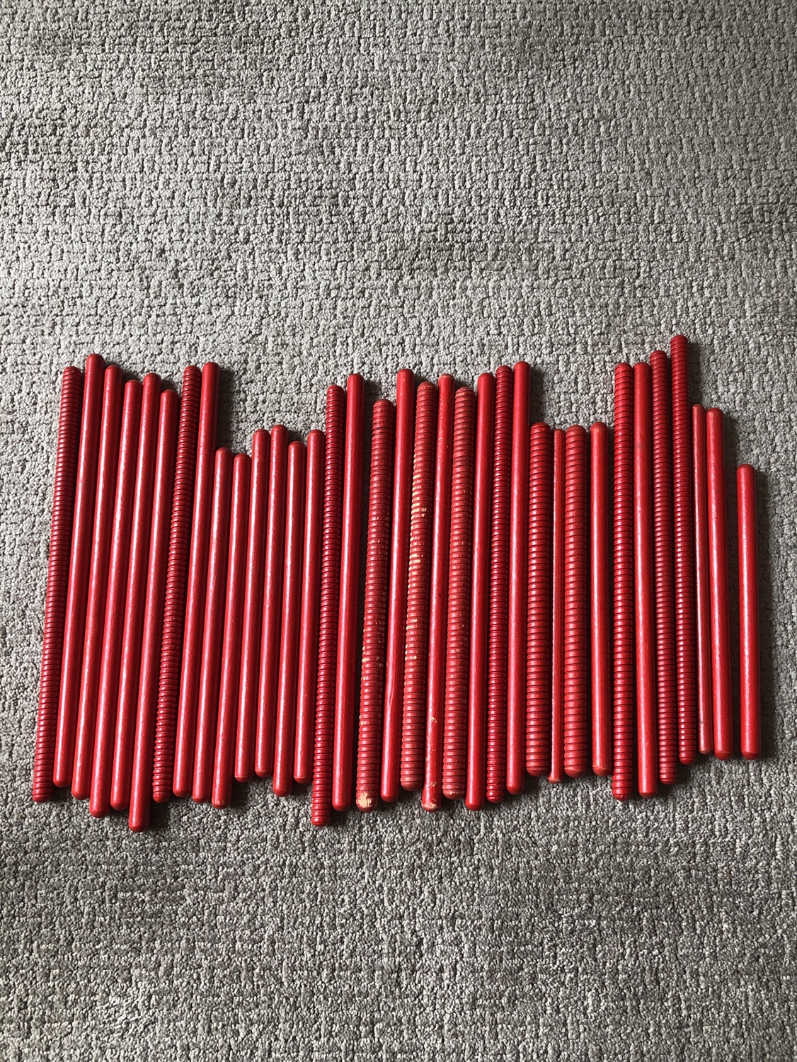 #freecycle Red Wooden rhythm Sticks