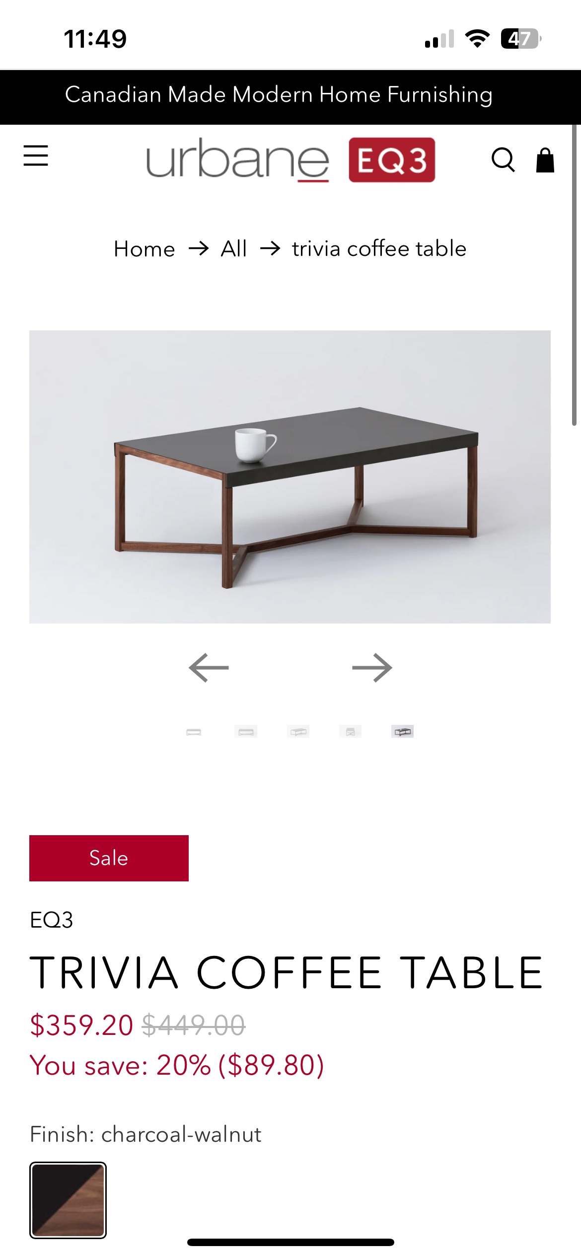 EQ3 Trivia Coffee Table - photo 3