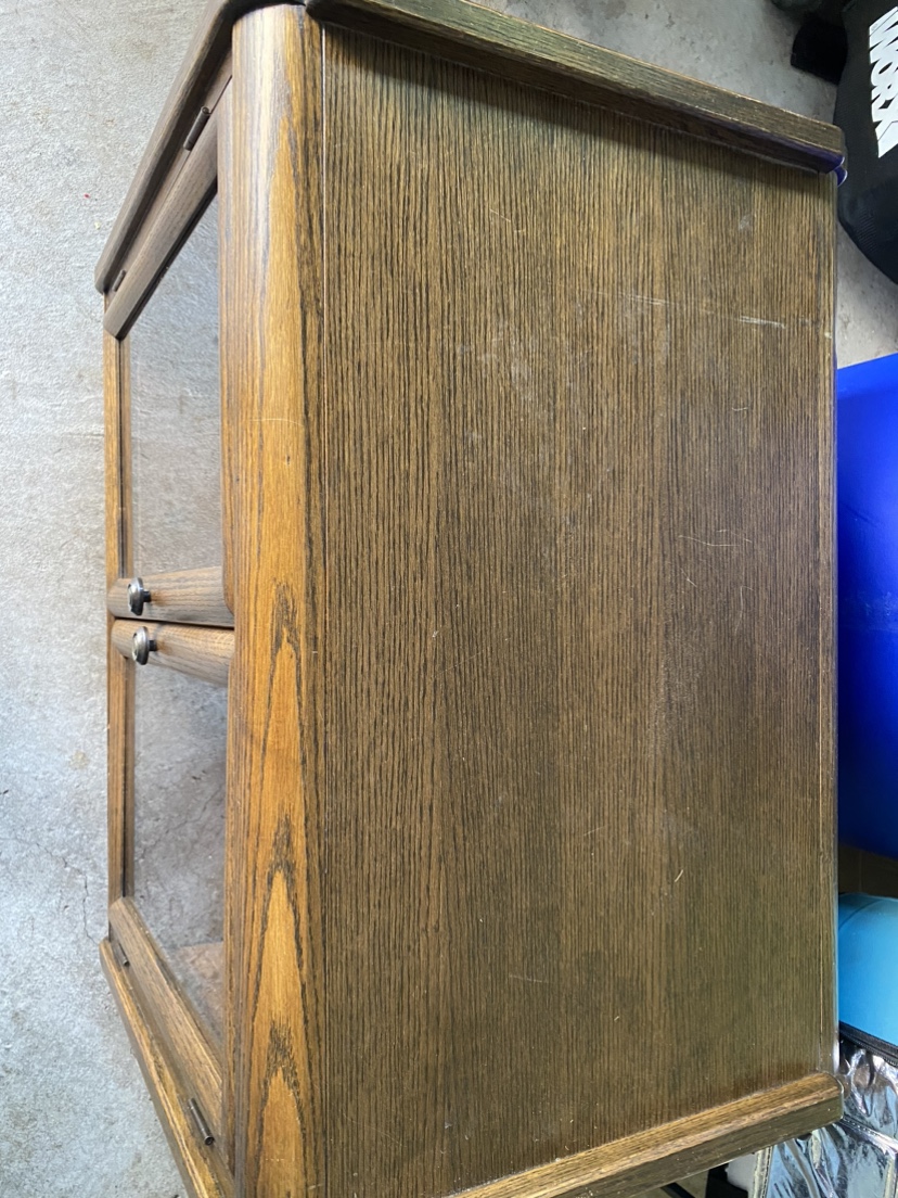 Wooden Cabinet with Glass Doors . Solid oak - photo 4