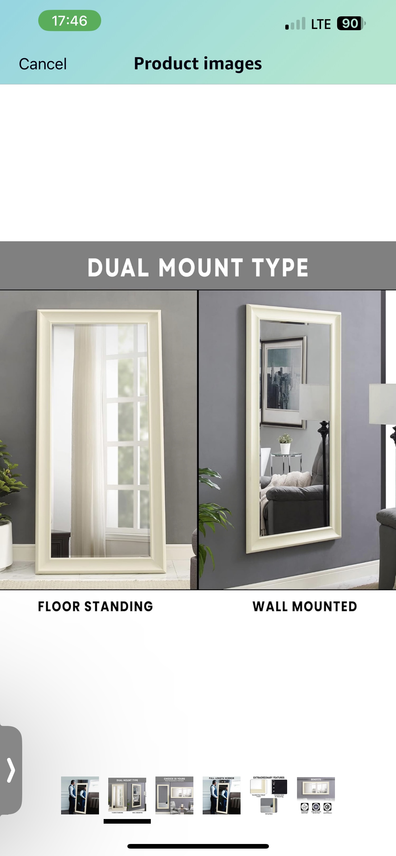 Framed Floor Length Mirror - photo 2
