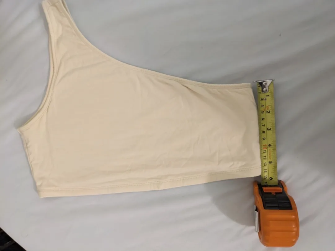 Cream One Shoulder Crop Top image indicator(4)