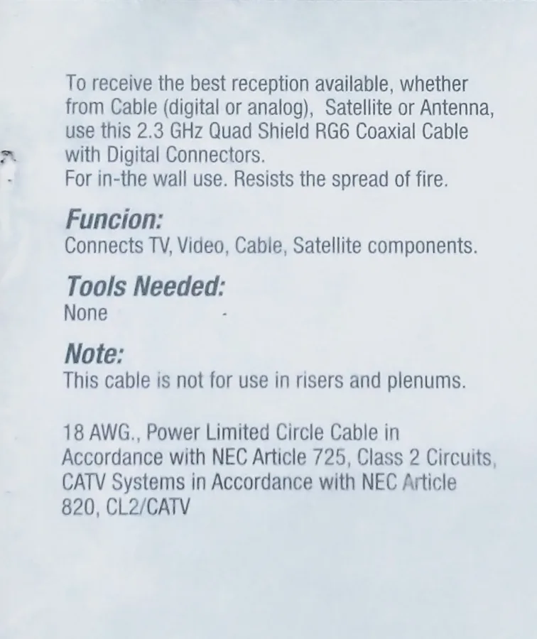 #freecycle 3ft Philips Quad Shield RG6 Coaxial Cable image indicator(2)