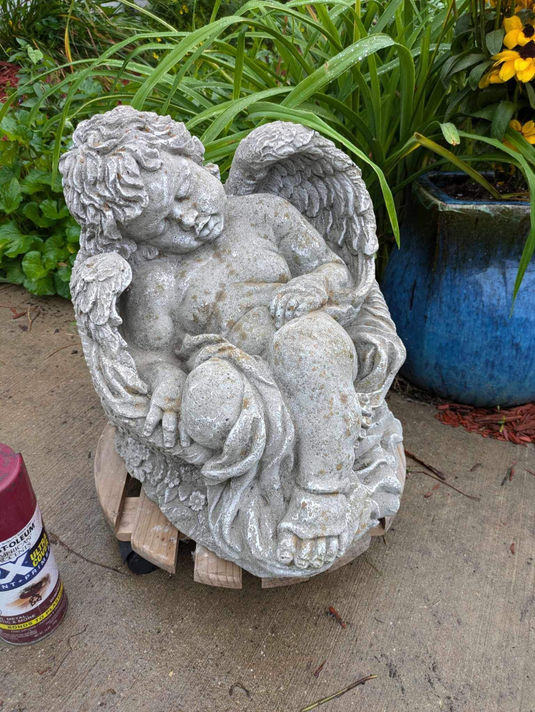 Sleeping Angel Garden Concrete Statue