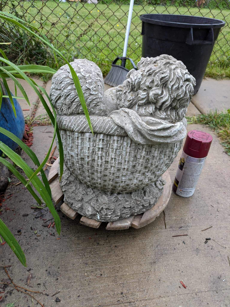 Sleeping Angel Garden Concrete Statue - photo 2