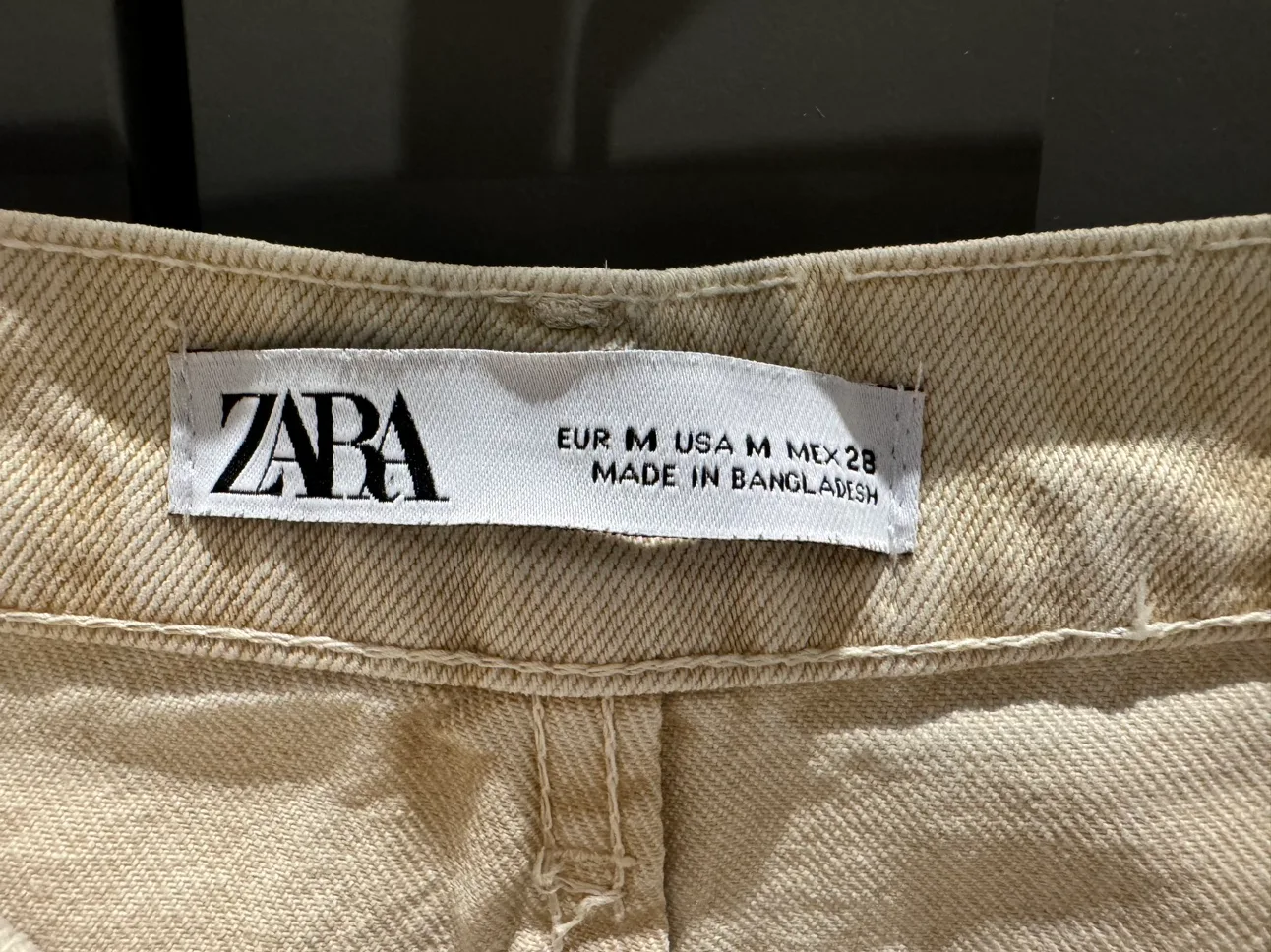 Zara Beige Denim Skirt image indicator(4)