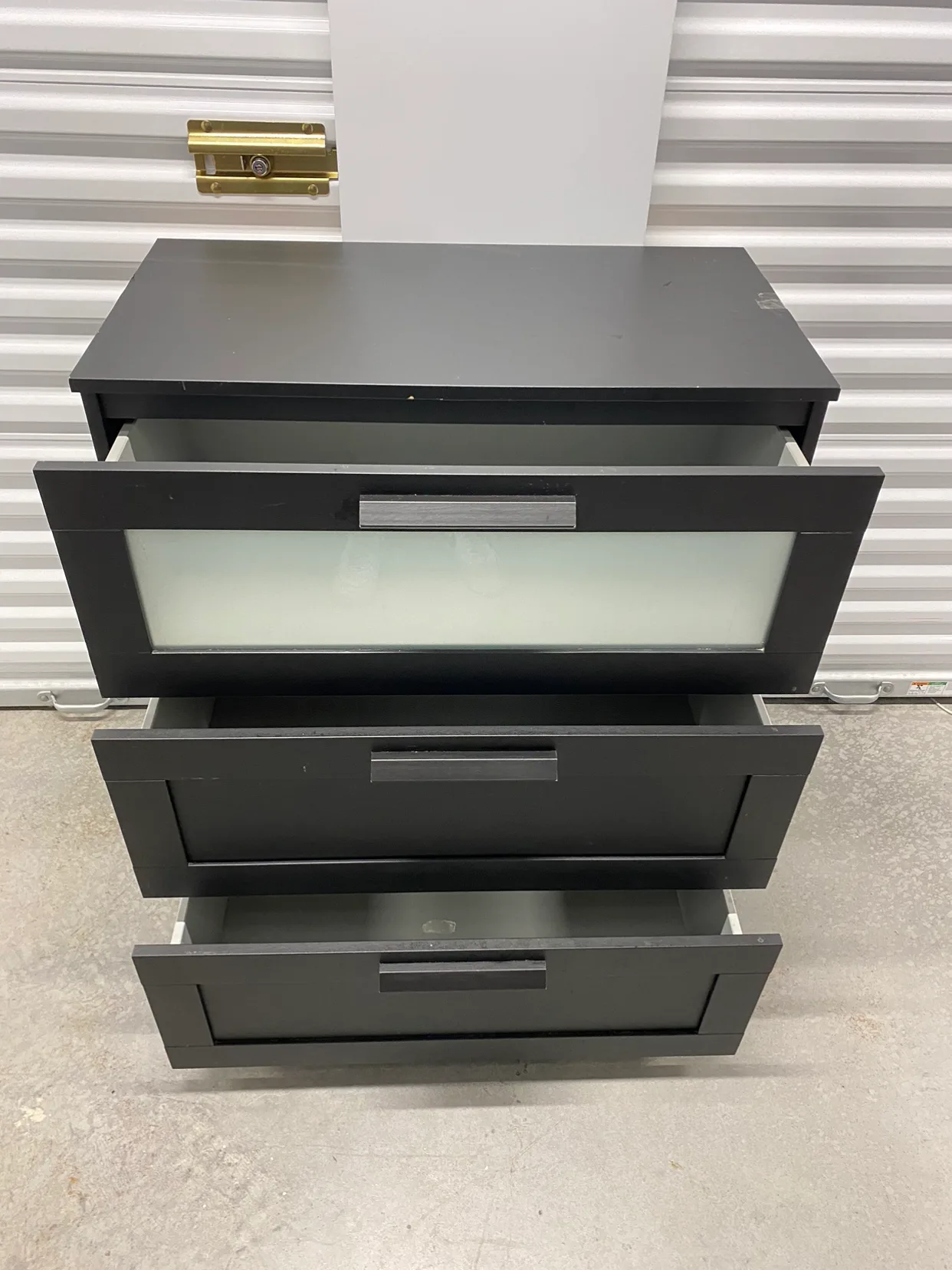 Black ikea Three-Drawer Dresser image indicator(4)