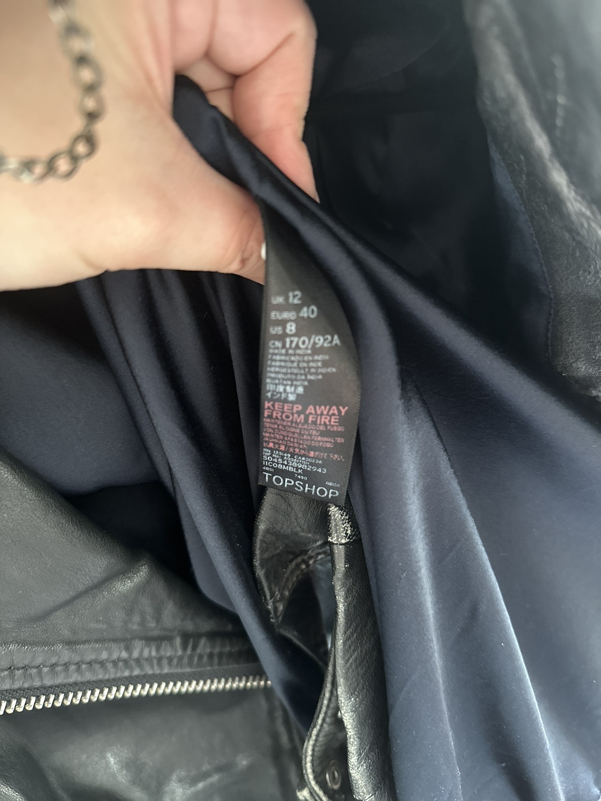 Topshop Black Leather Jacket - photo 4