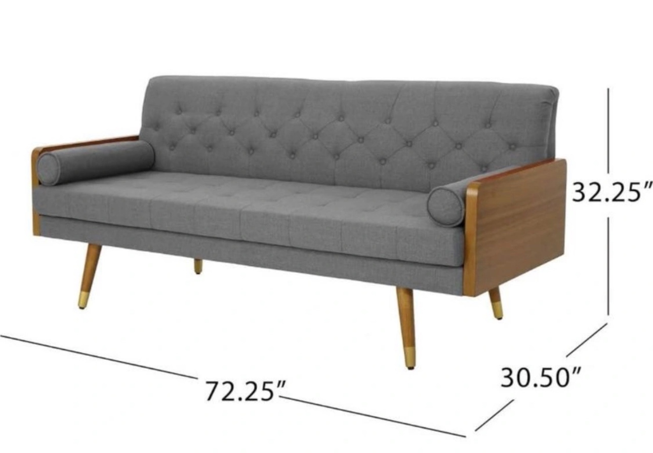 🧡Brand New Upholstered Grey Tufted Sofa - photo 5