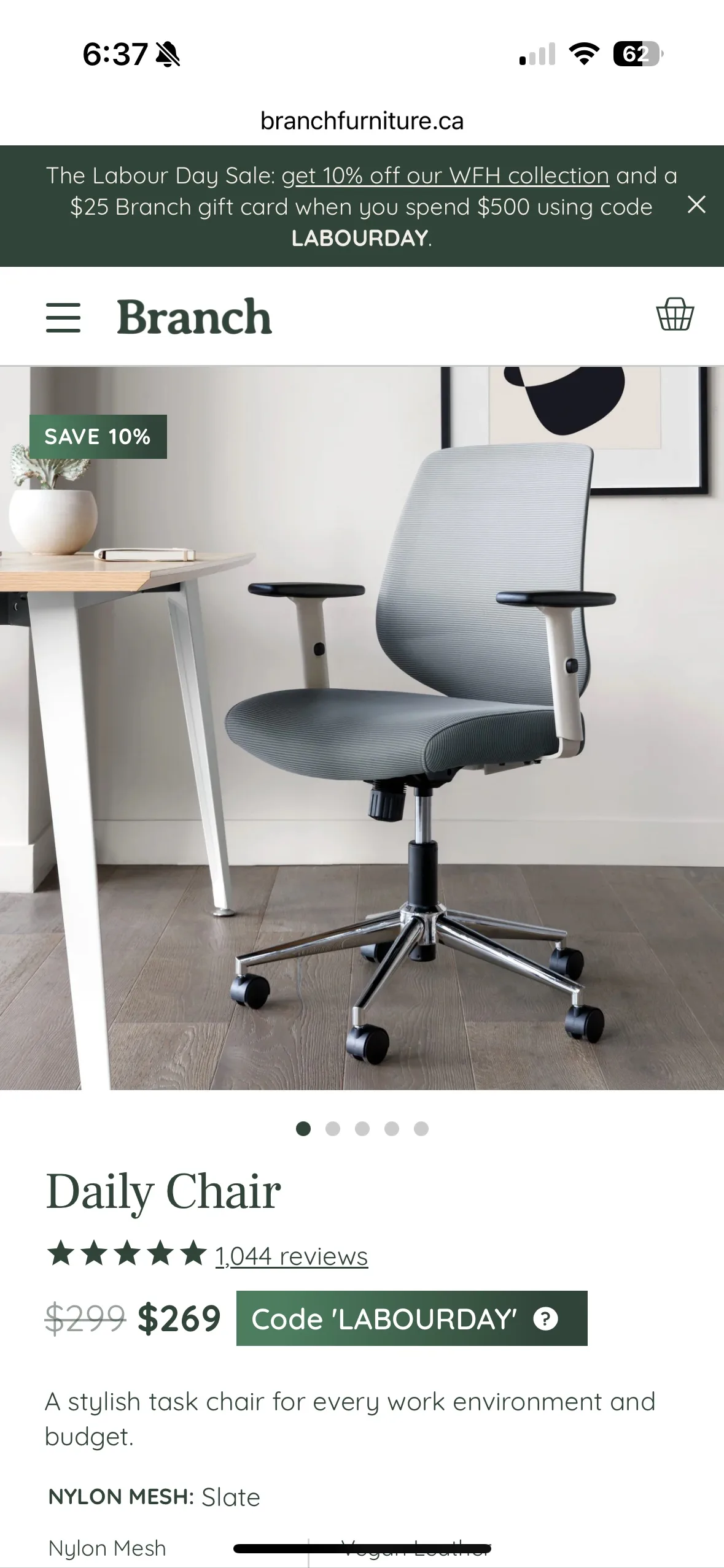 Branch Daily Chair Nylon Mesh thumbnail