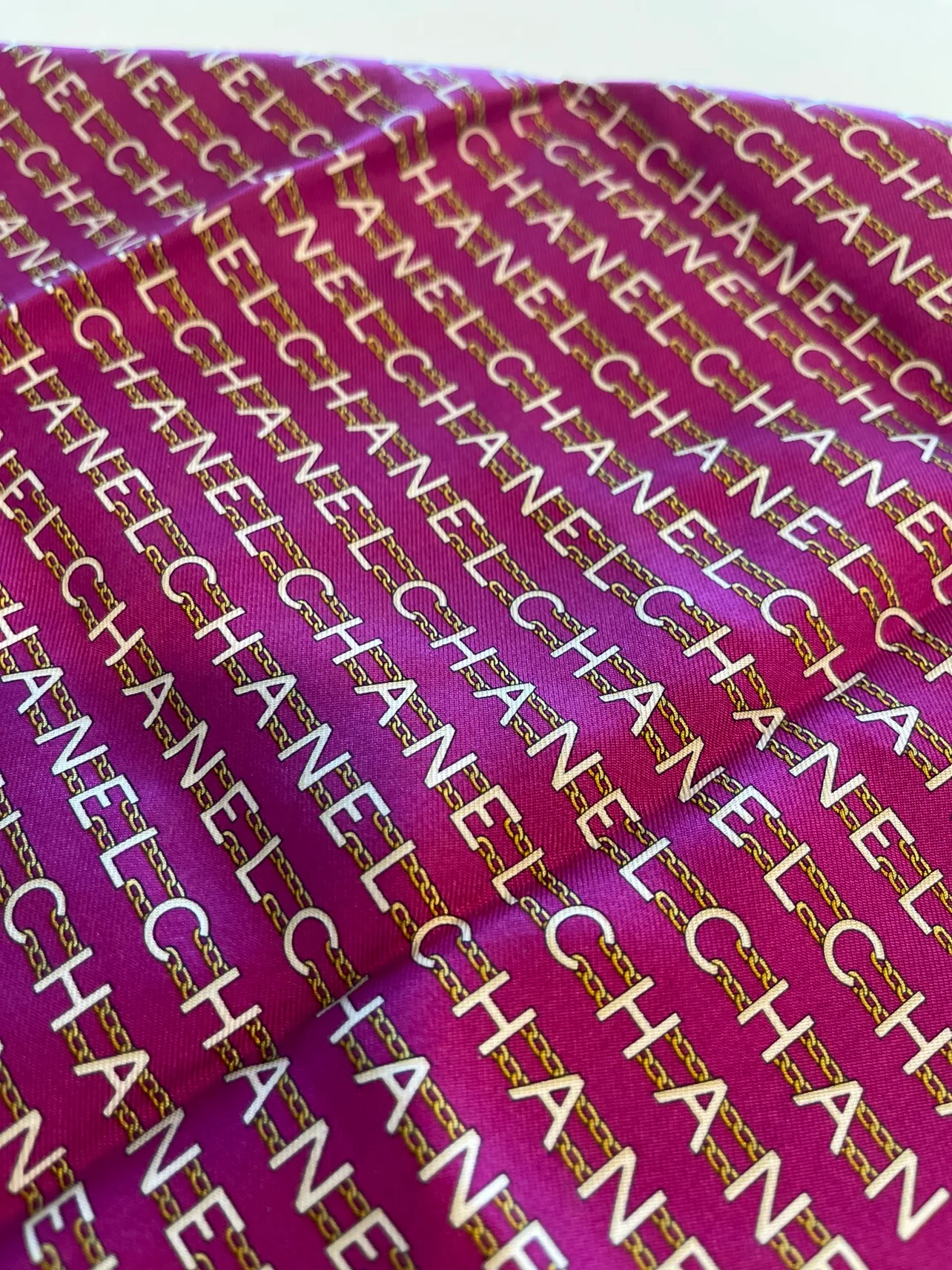 Vintage Chanel Silk Scarf 43x44cm image indicator(3)