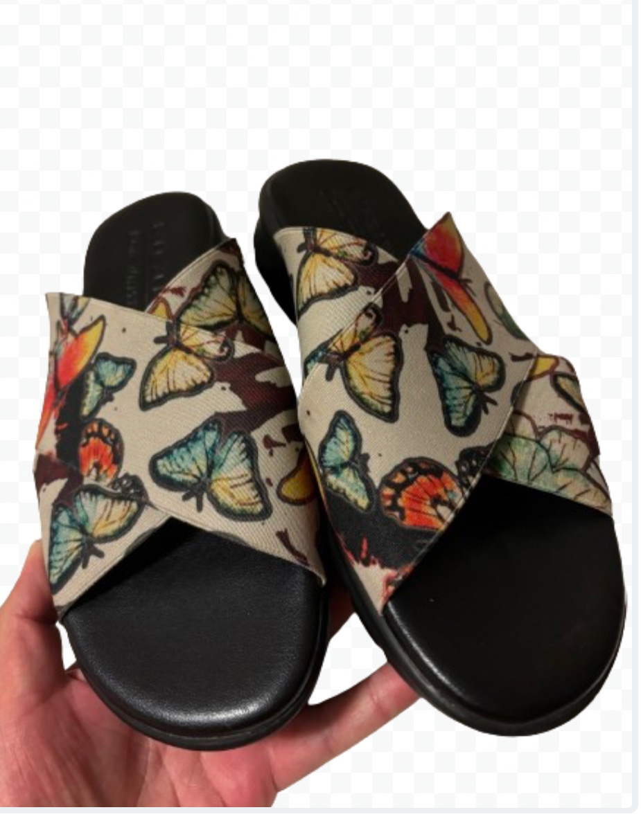 Bnwot Rapisardi Ron White Butterfly Sandals - photo 4