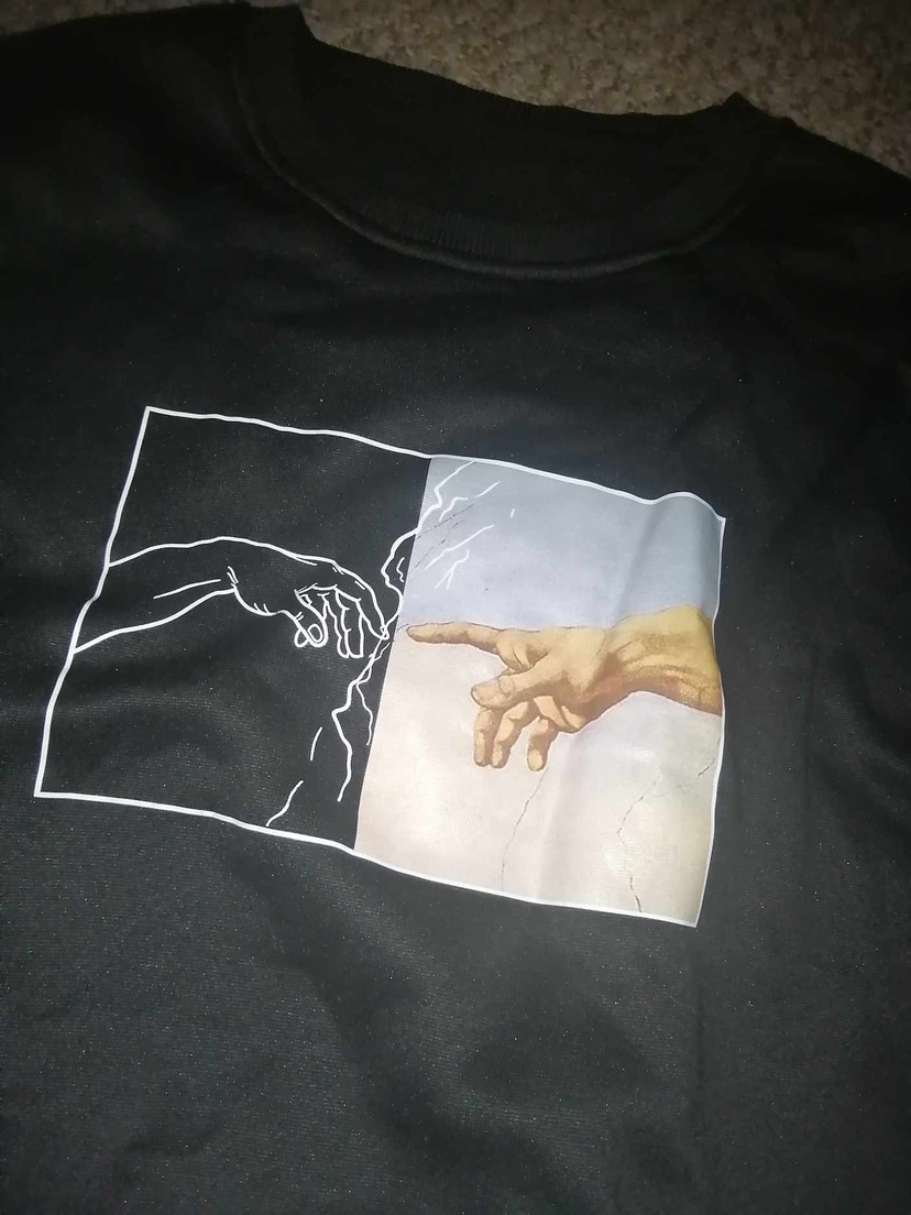 Black Creation of Adam Sweatshirt