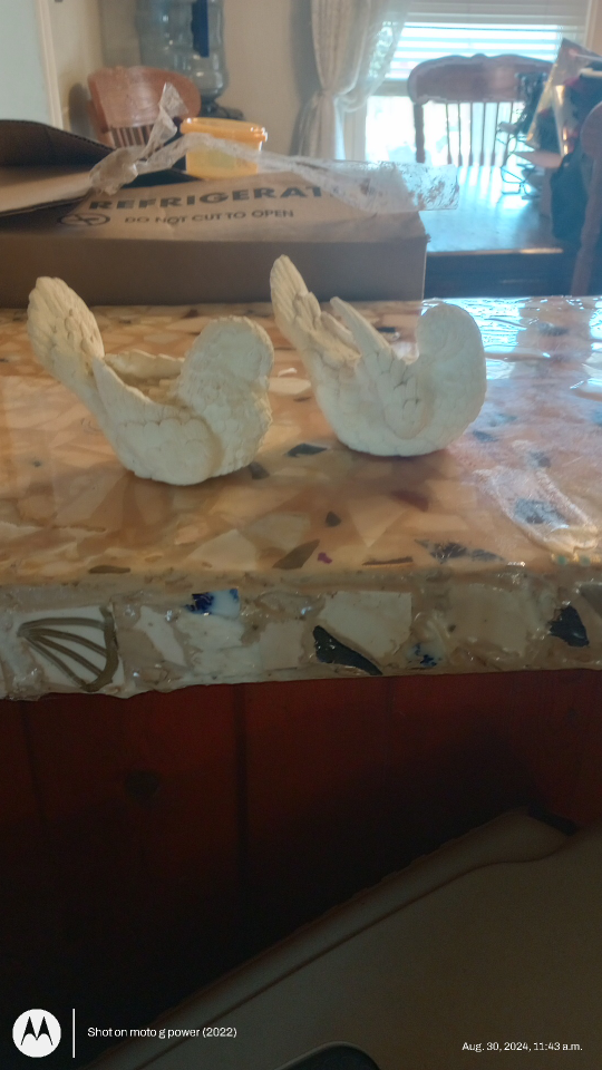 2 white turtle doves