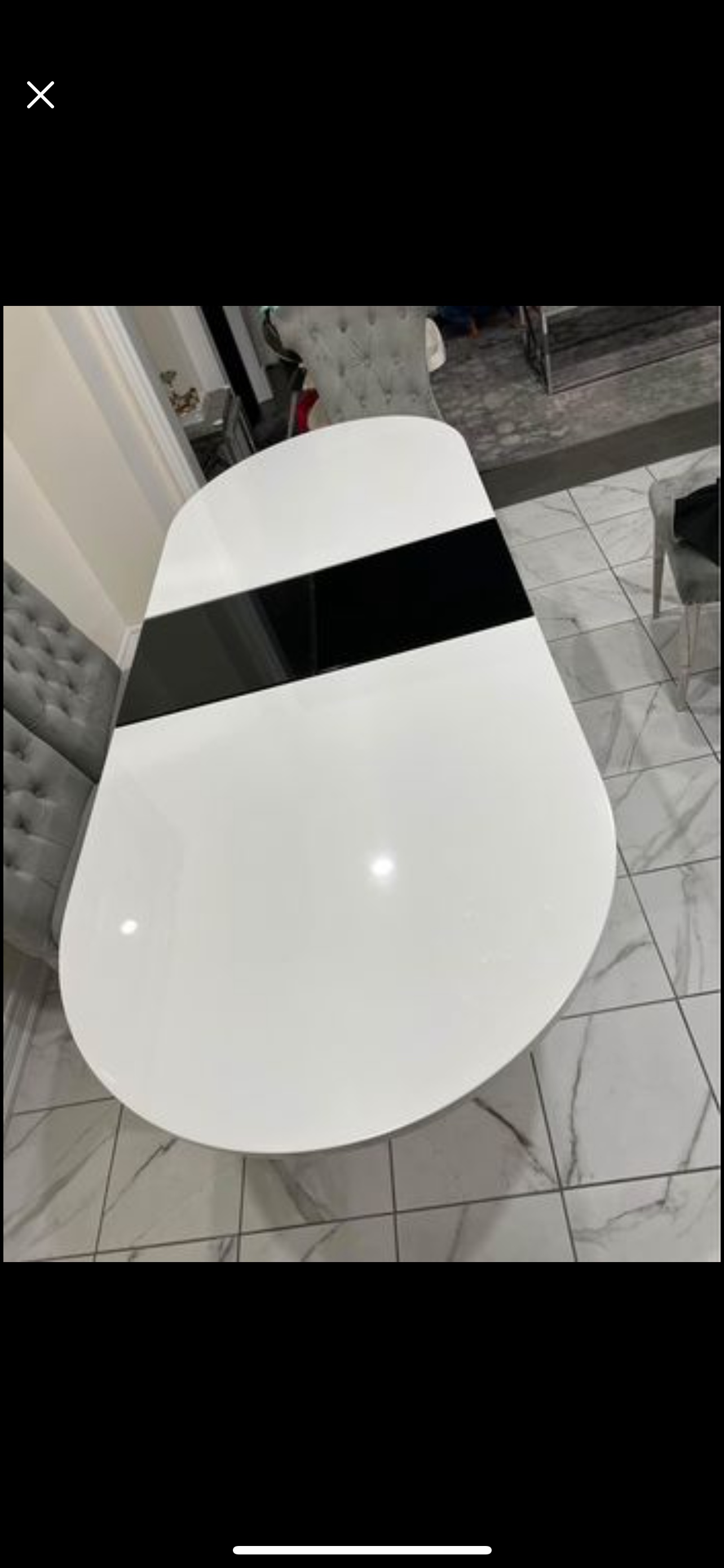 White and Black Modern Dining Table - photo 2