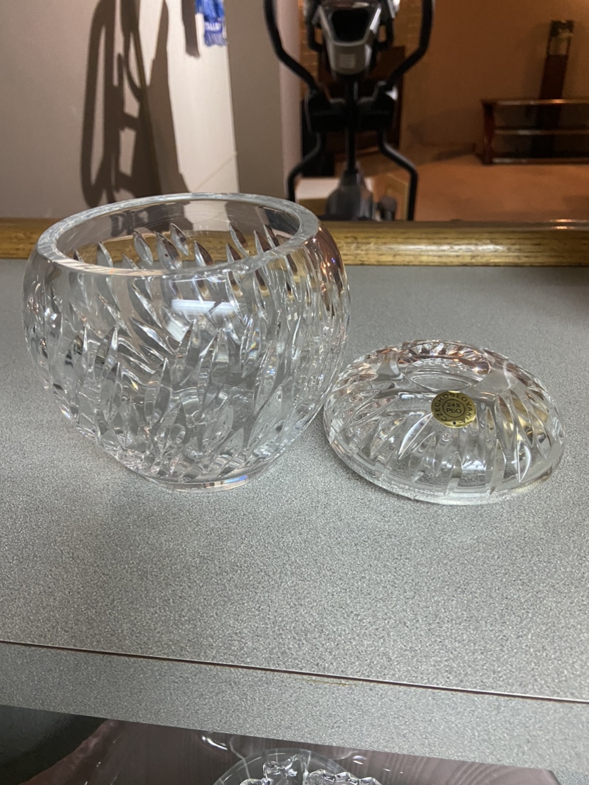 Crystal Jar with Lid Czechoslovakia - photo 3