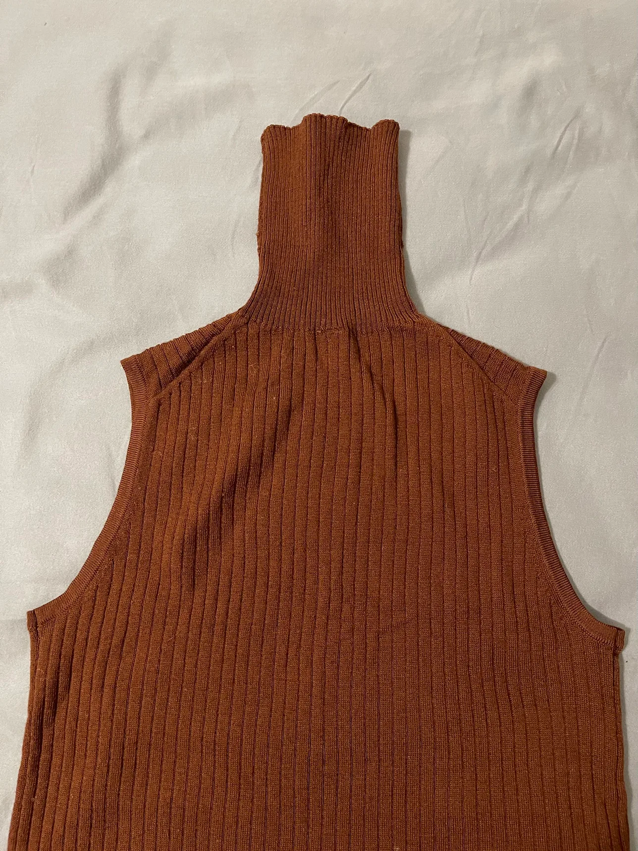 Uniqlo - Brown Turtleneck Sleeveless Sweater image indicator(3)