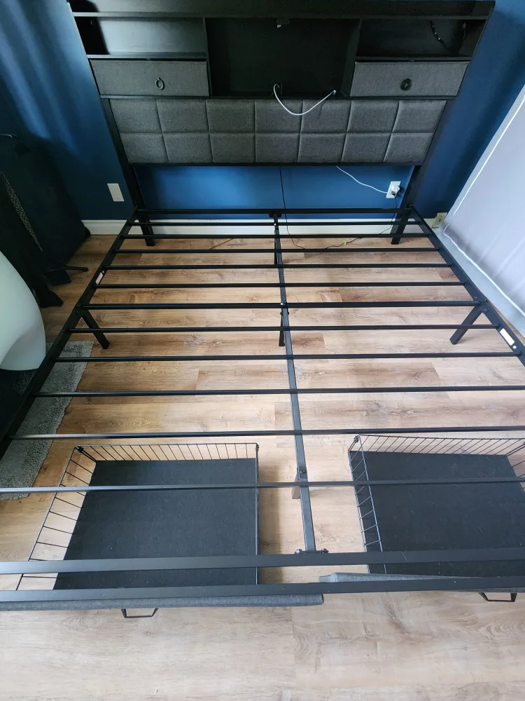 All 3 for $540: King size bed frame, mattress and foam thumbnail