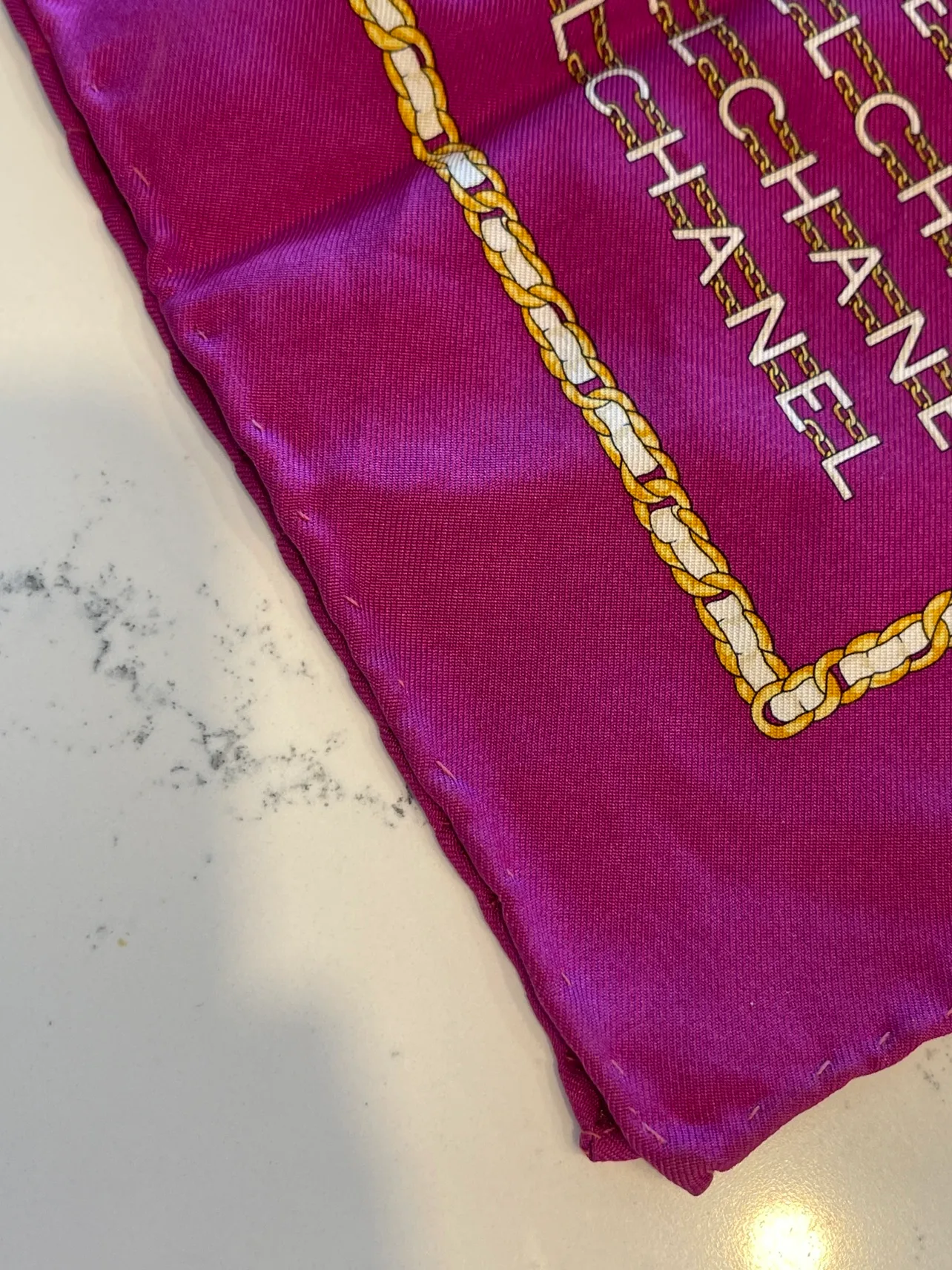 Vintage Chanel Silk Scarf 43x44cm image indicator(4)