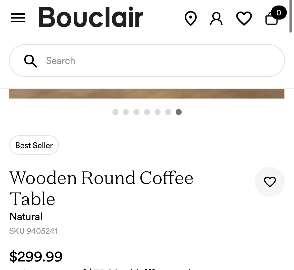 Bouclair coffee table - photo 2