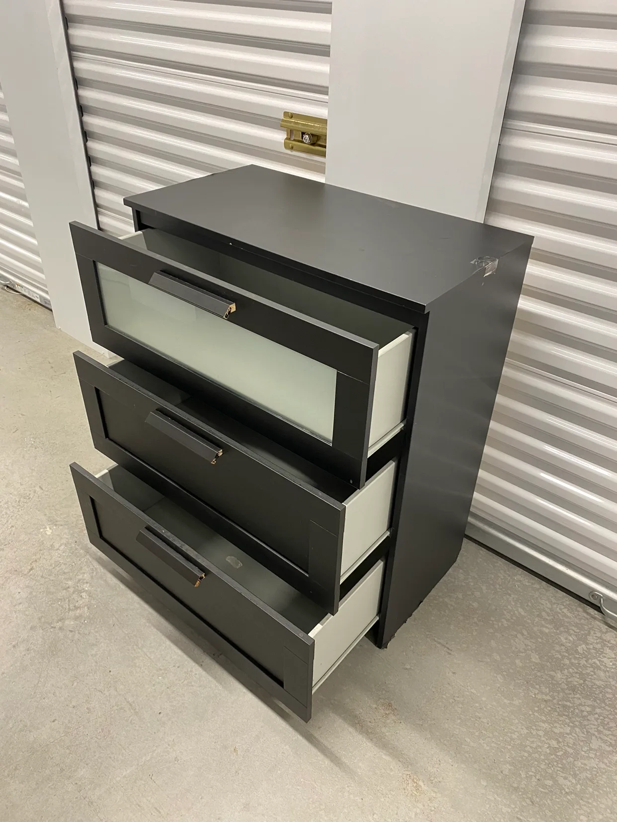 Black ikea Three-Drawer Dresser image indicator(3)