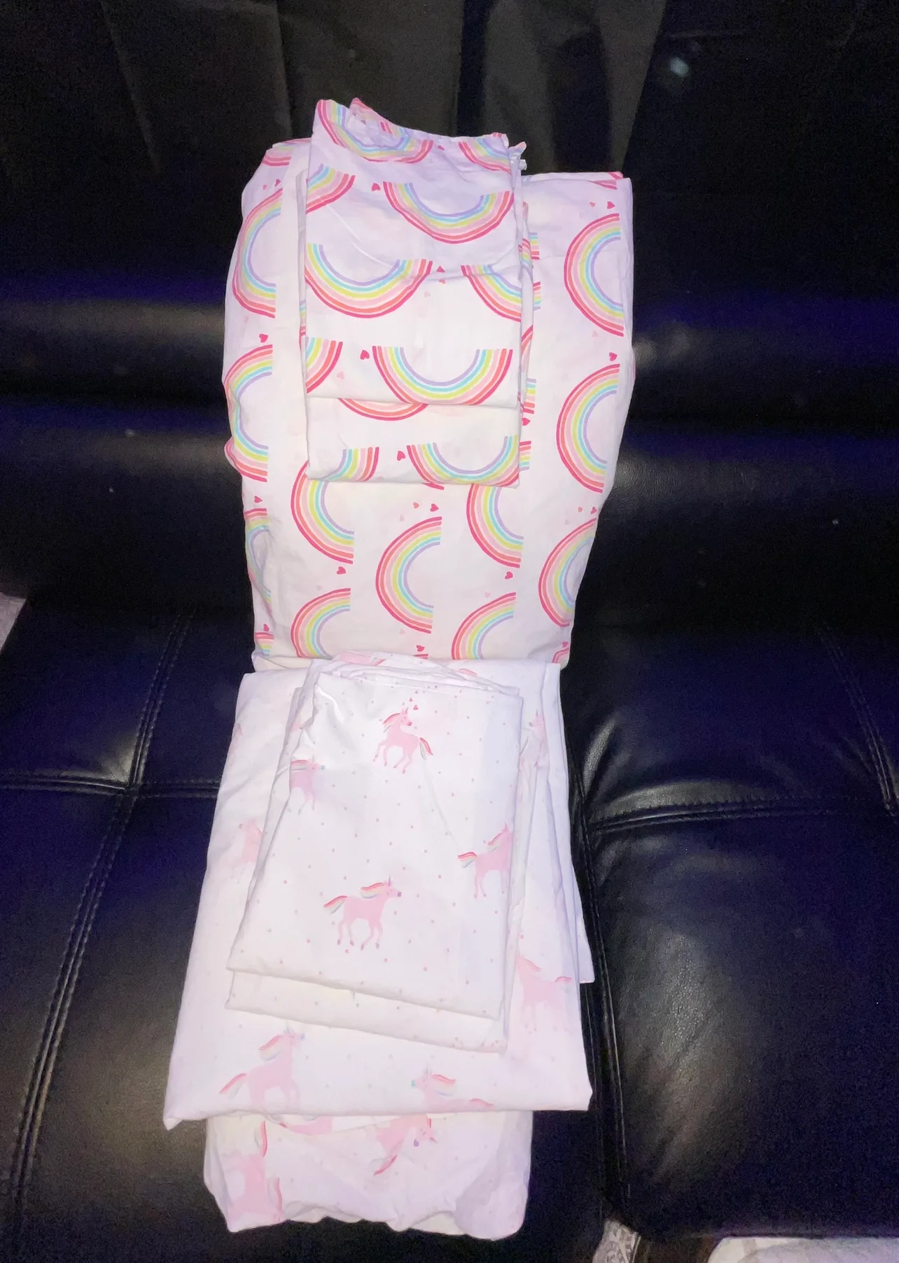 Pottery Barn kids Unicorn and Rainbow full / Doble Bedding Set thumbnail