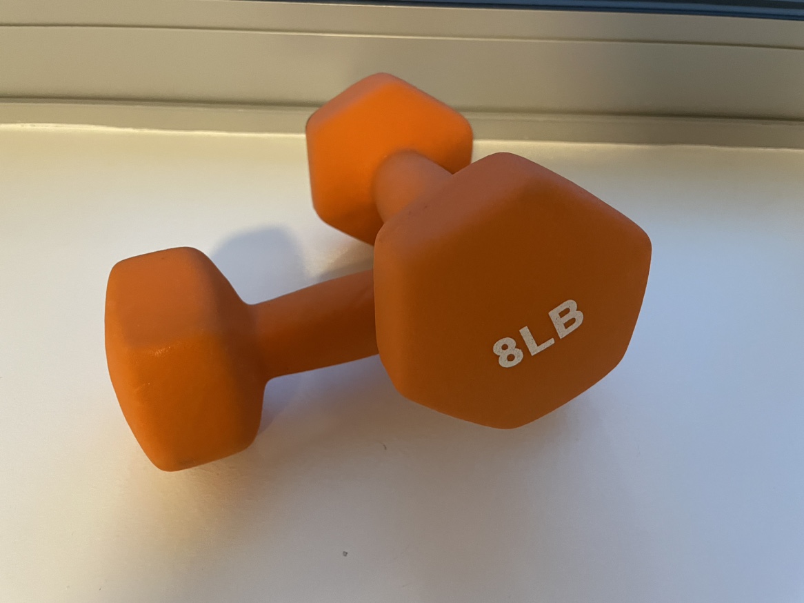 8 lbs dumbbells 2 set