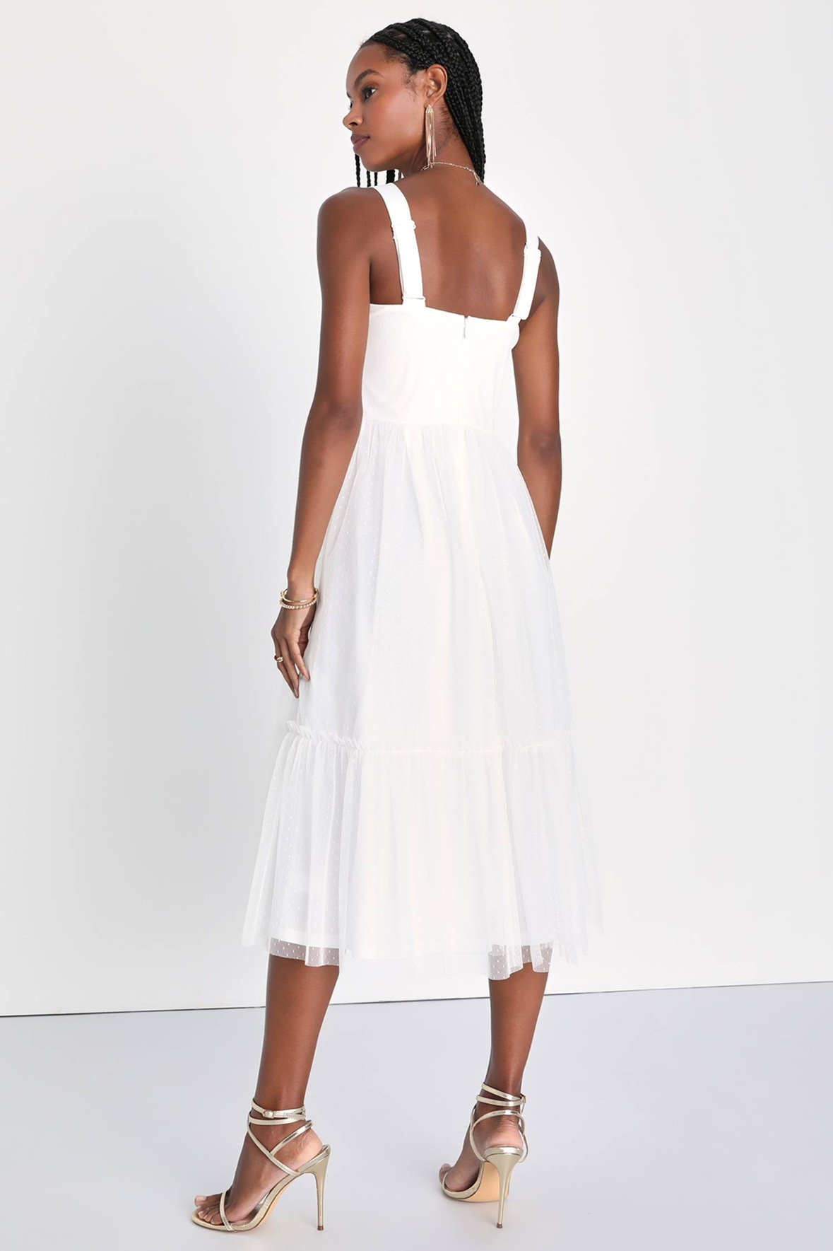 *NEW* White Lulus Midi Dress - photo 3