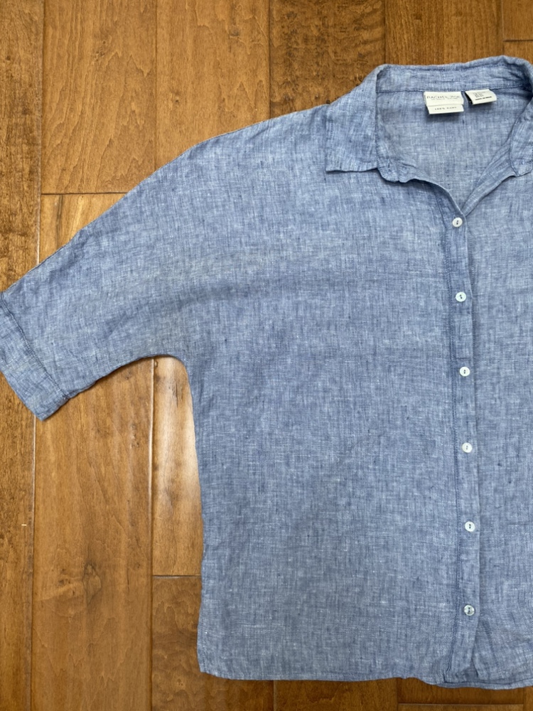 Rachel Zoe Blue Linen Shirt - photo 3