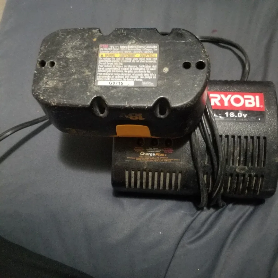 Ryobi 18V Battery and Charger thumbnail