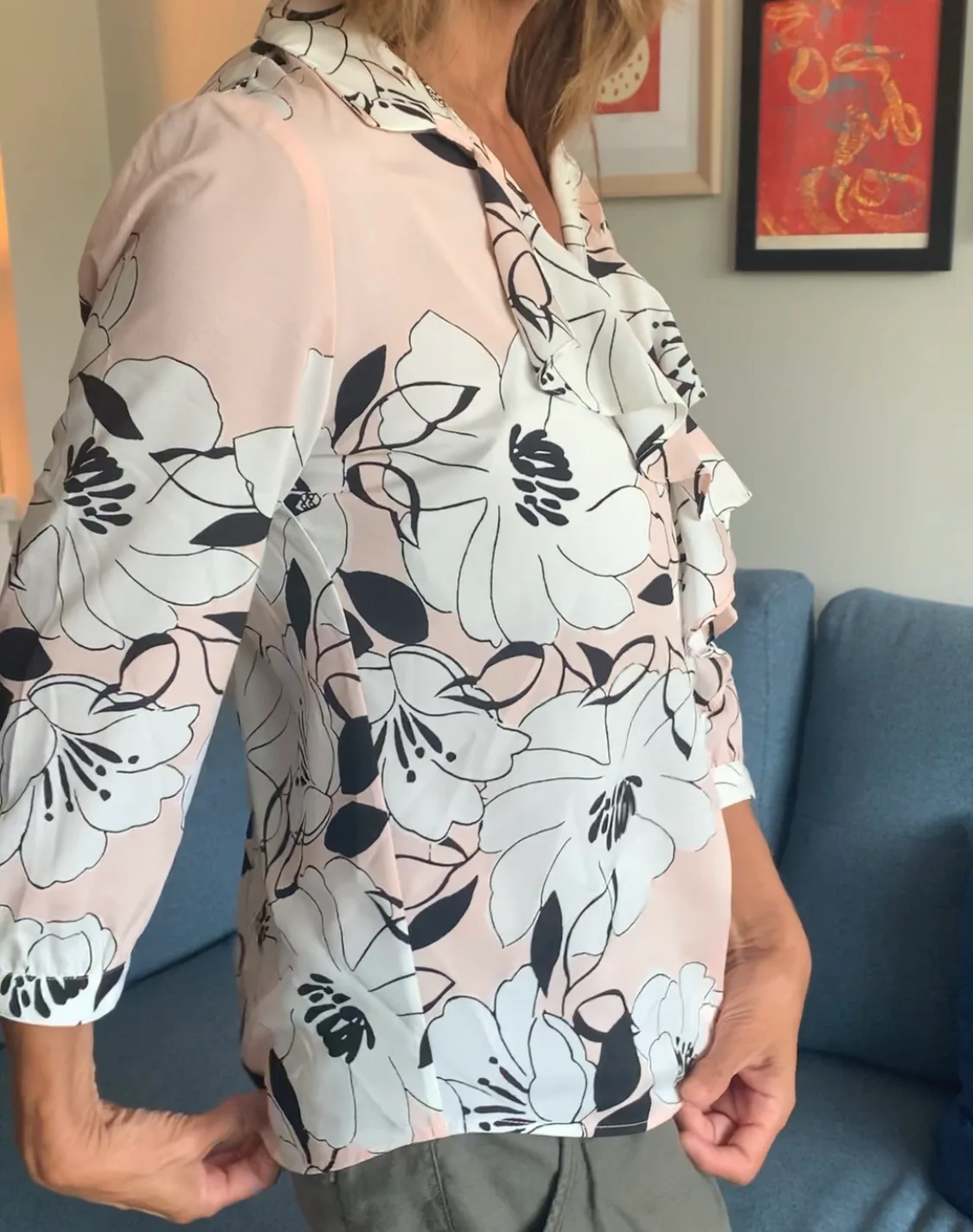 Karl Lagerfeld Pink Floral Blouse image indicator(3)