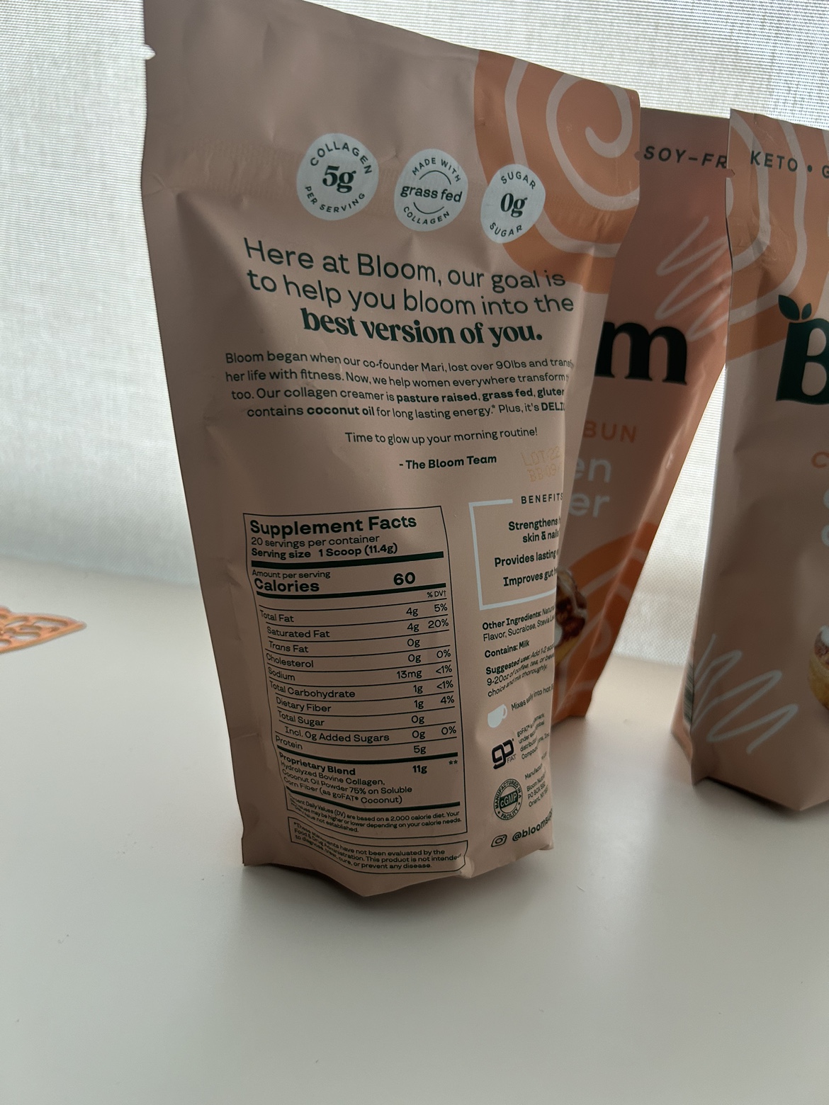 #freecycle Bloom Cinnamon Bun Collagen Creamer (3 Pack) - photo 2