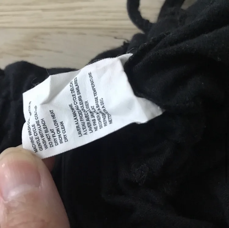 Basic By Design Black Cotton Side-tie T-Shirt - XS image indicator(5)