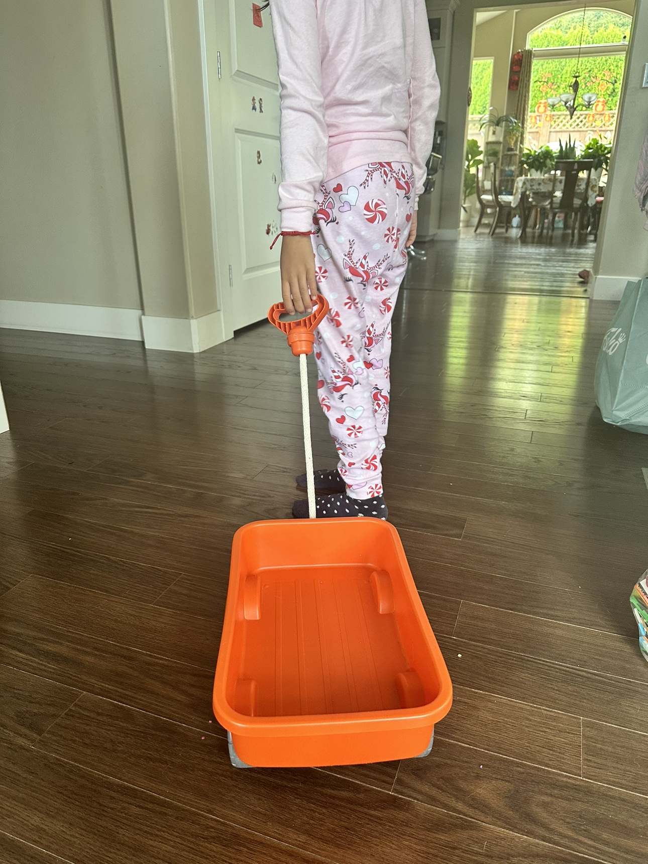 Orange Pull Wagon toy