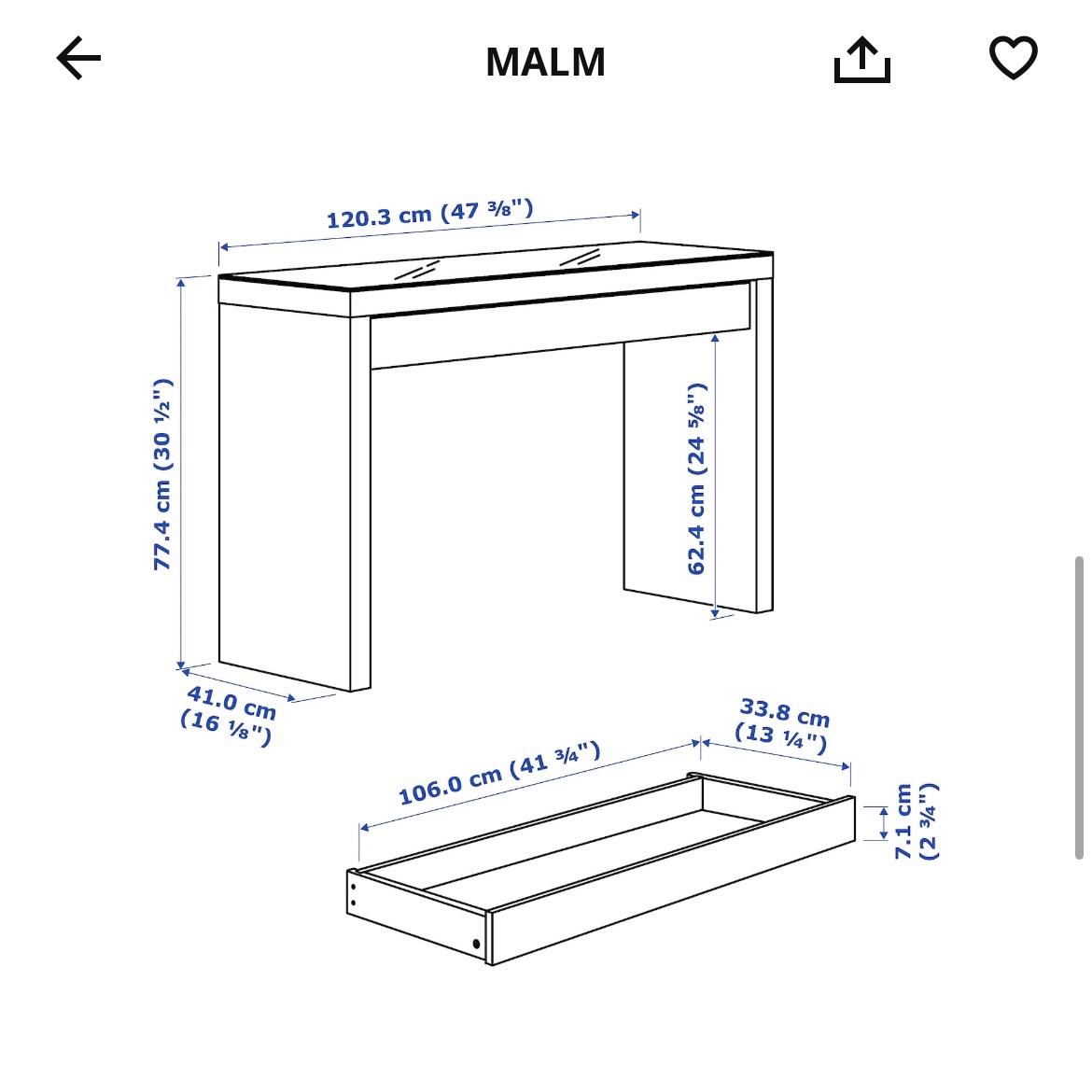 IKEA MALM Desk - photo 5