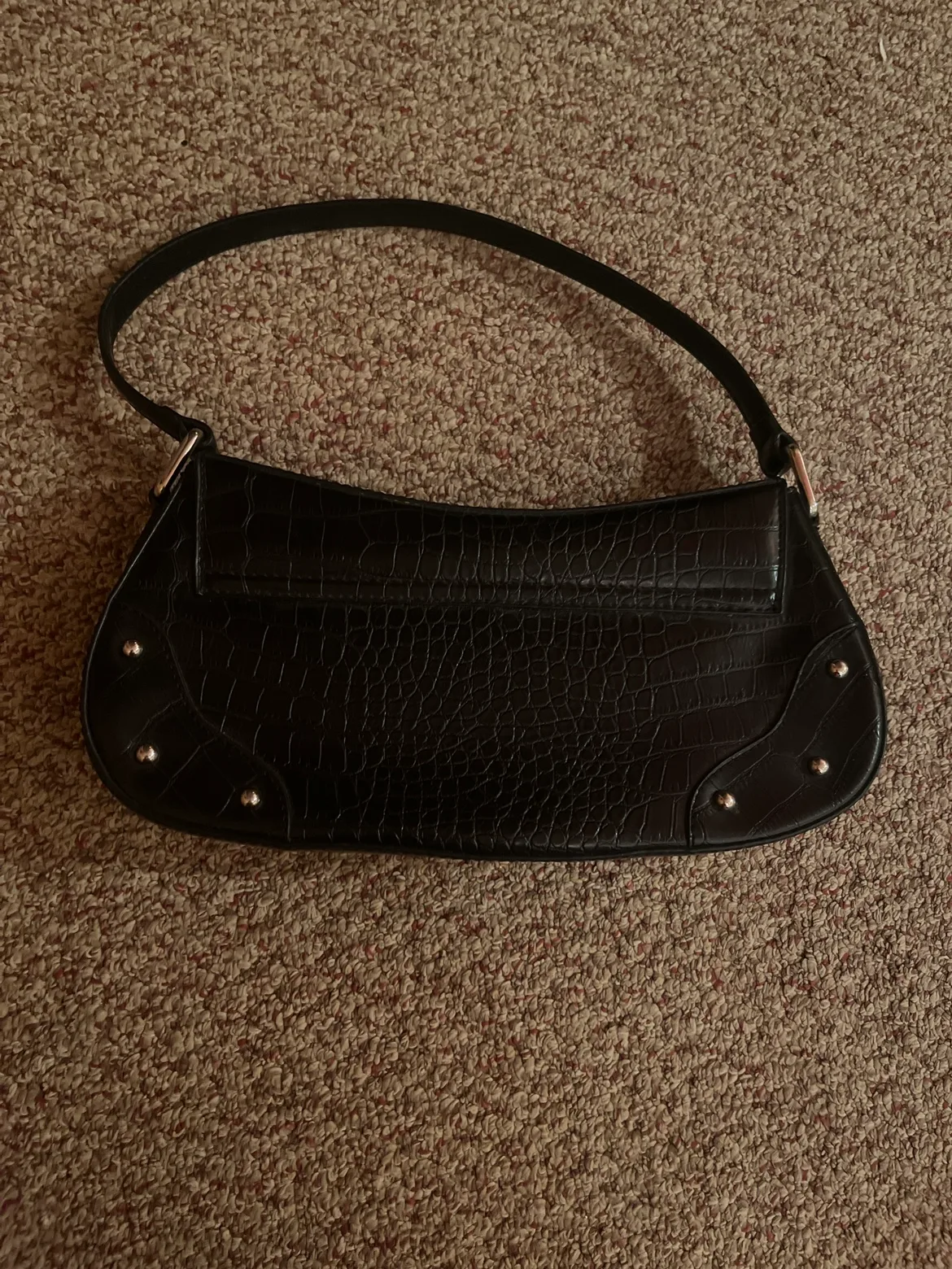 Black Crocodile Print Handbag image indicator(2)