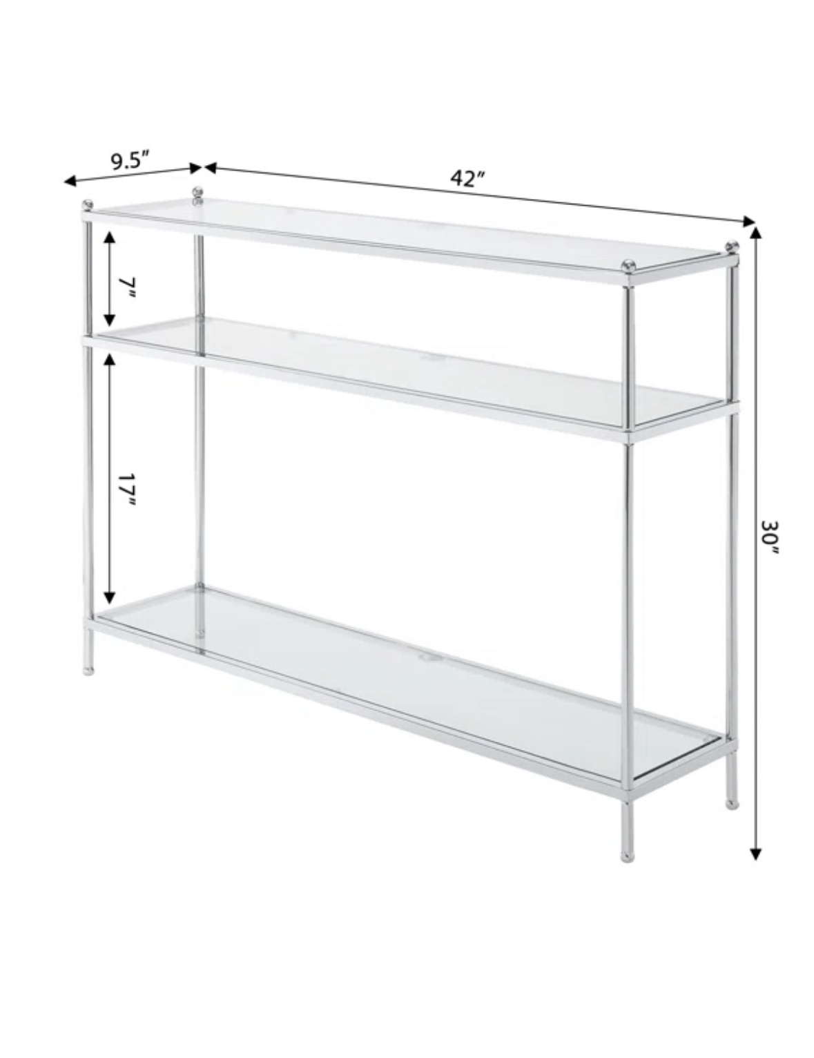 Console Table with shelves - photo 2
