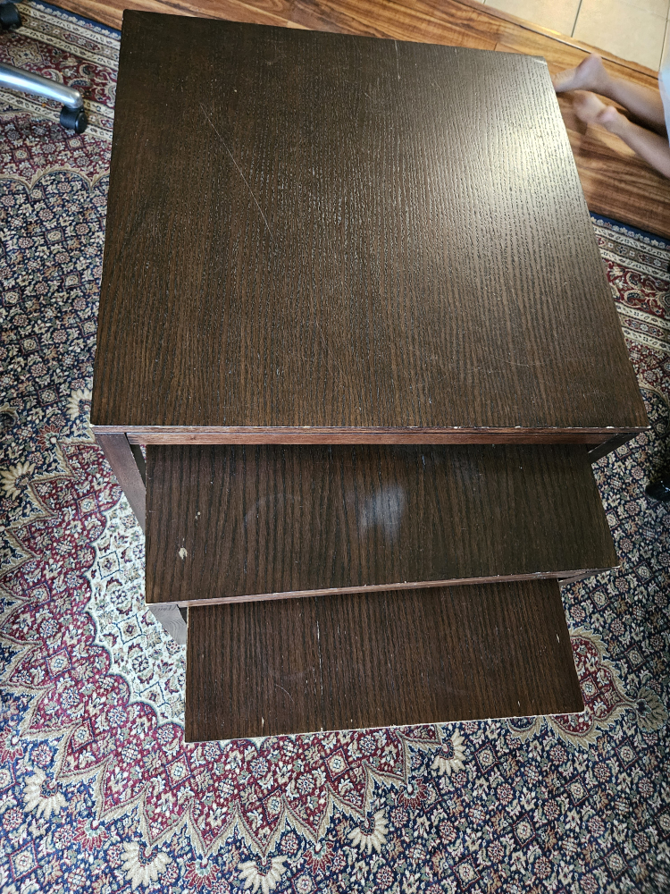 Dark brown stacking tables - photo 2