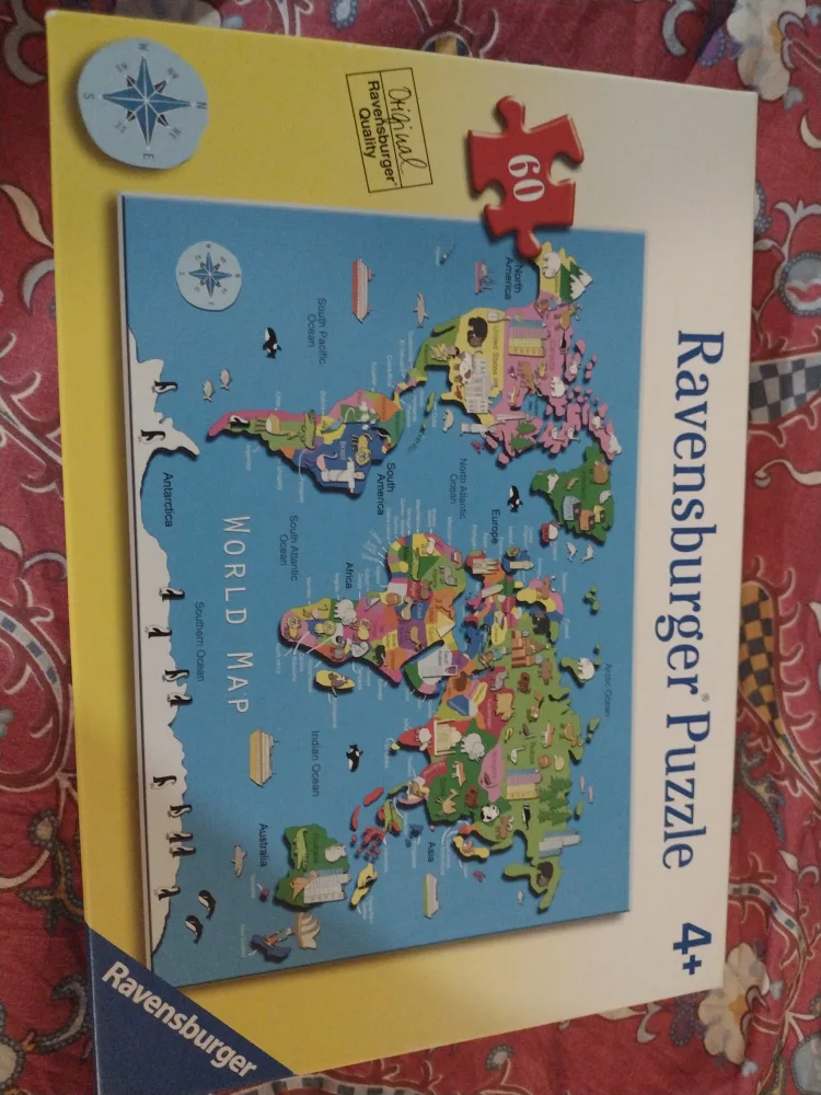 Ravensburger World Map Puzzle #freecycle thumbnail