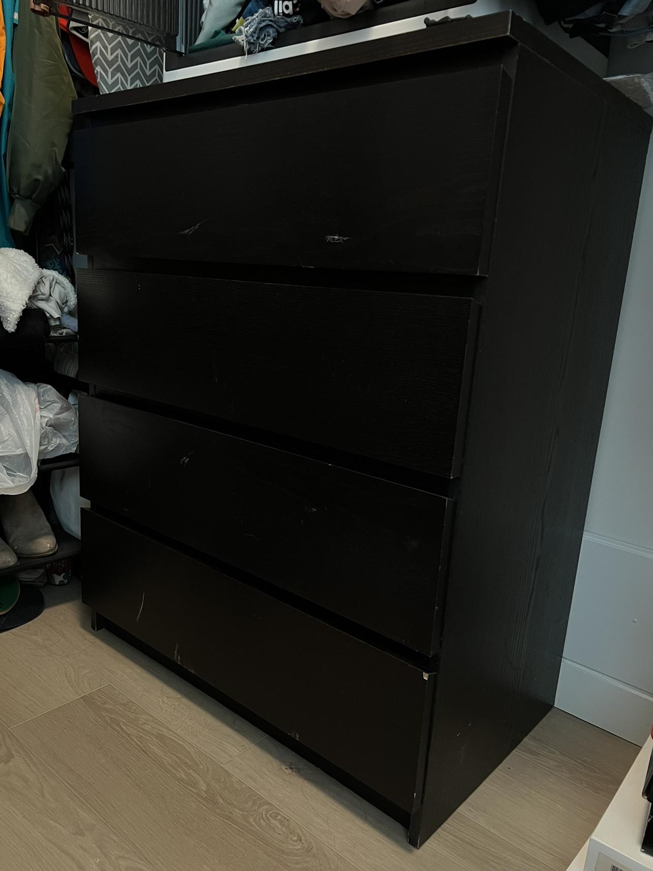 Black 4-Drawer Dresser - photo 2