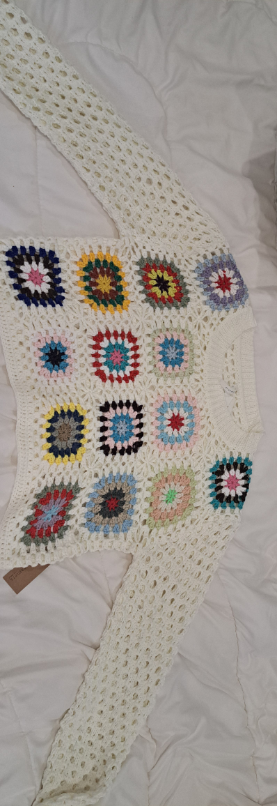 Crochet sweater LARGE new