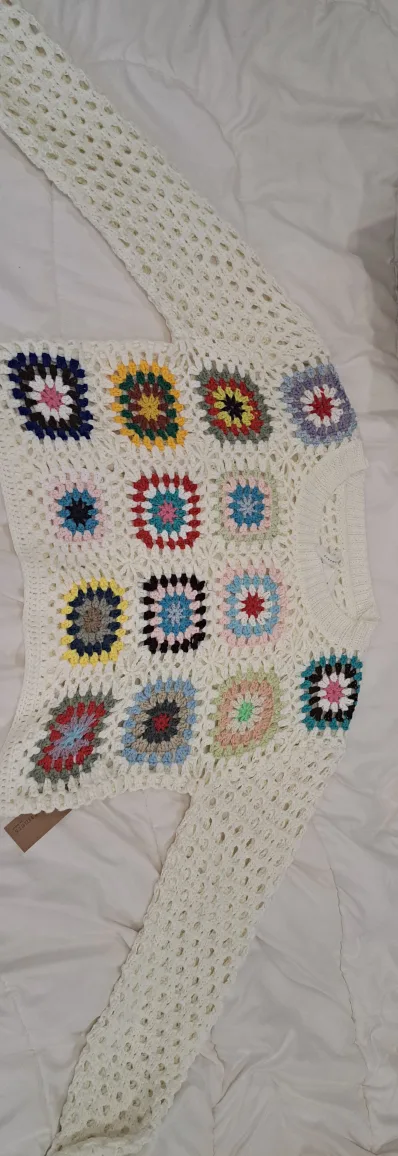 Crochet sweater LARGE new thumbnail