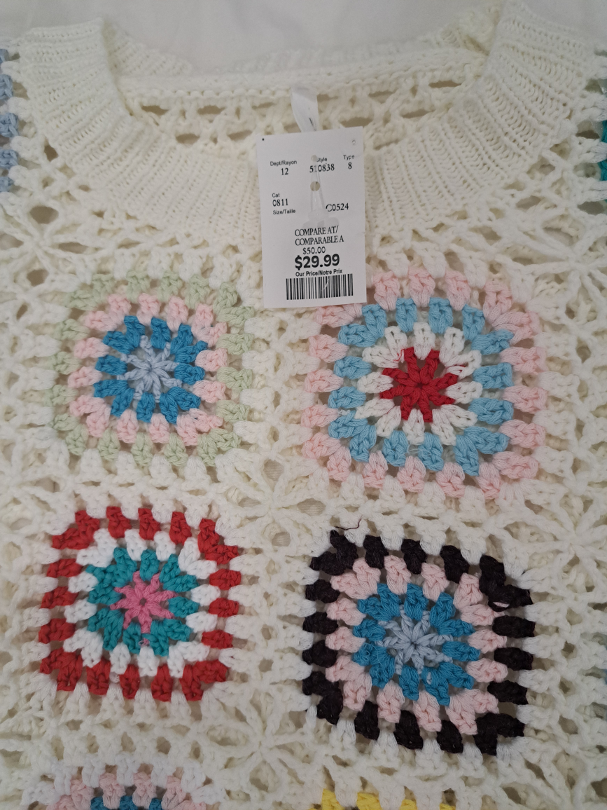 Crochet sweater LARGE new - photo 2