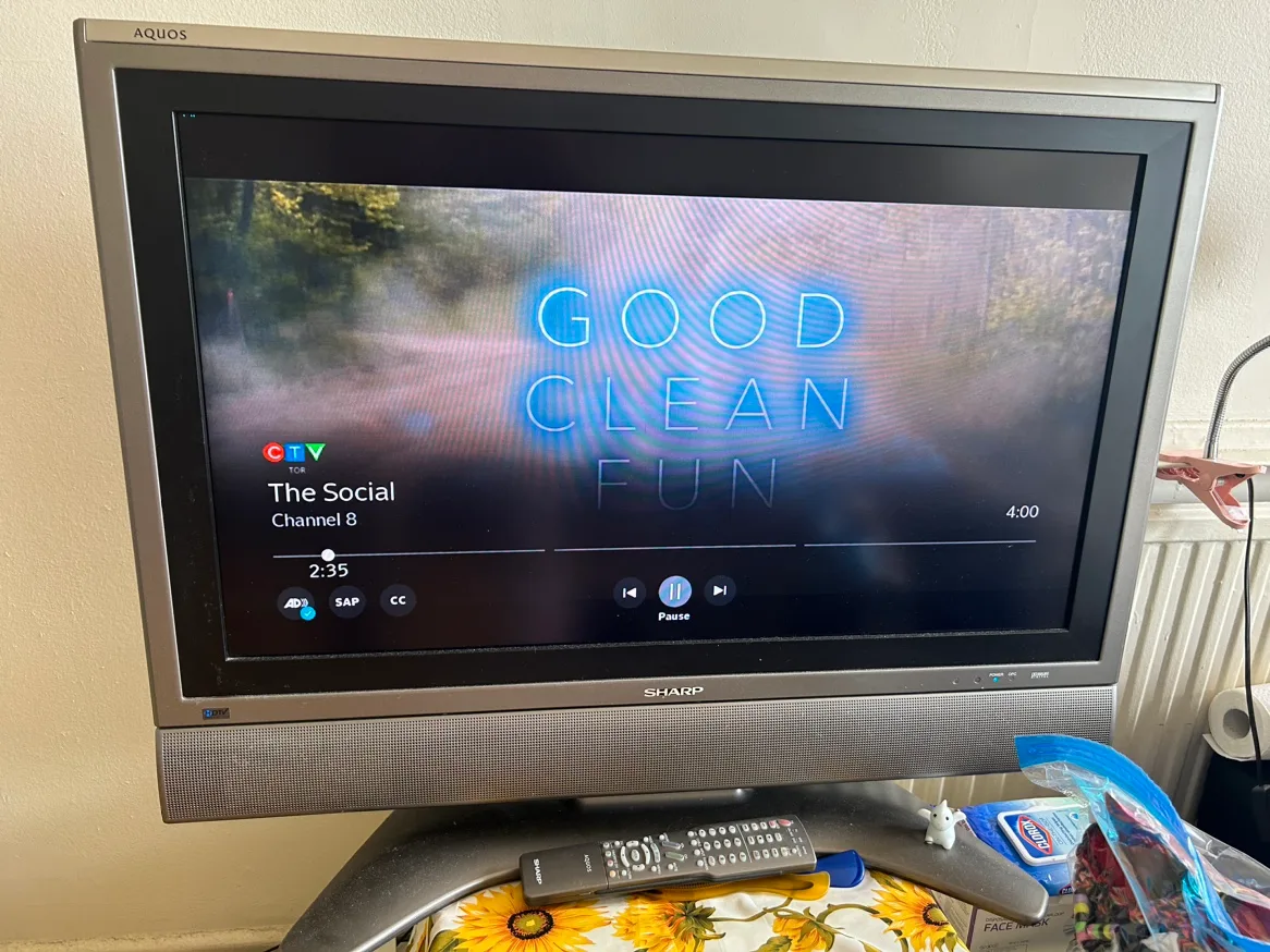 Sharp Aquos 32" LCD TV image indicator(4)