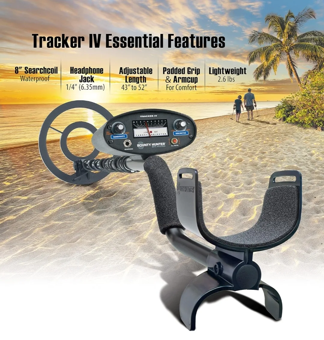 Bounty Hunter Tracker IV Metal Detector with Padded Armrest image indicator(6)