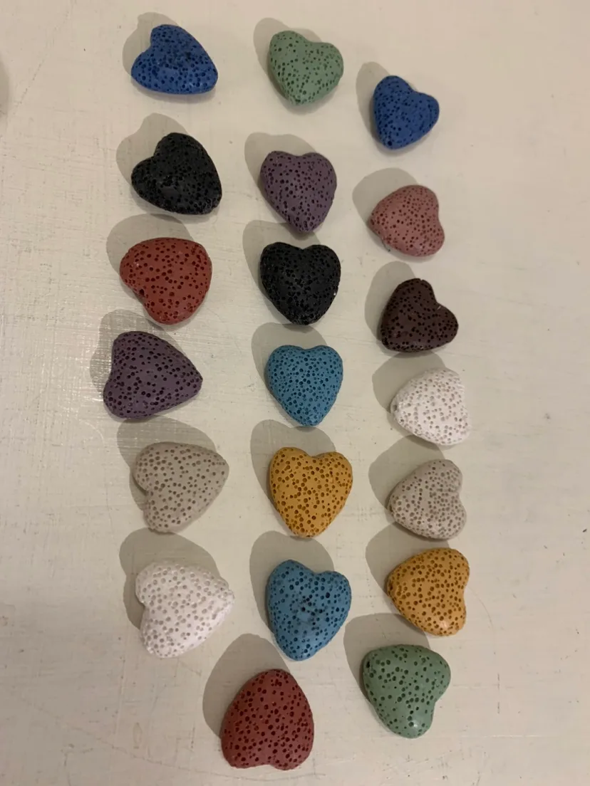Lava Rock Heart Beads thumbnail