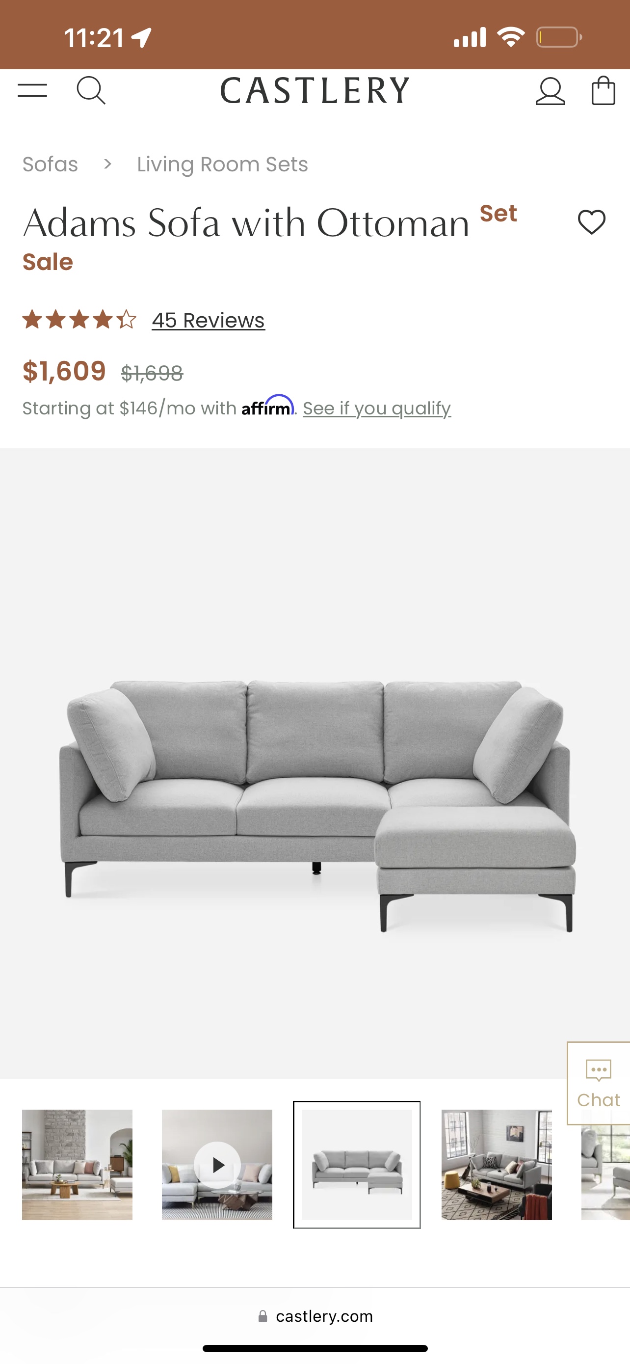Castlery Sofa and Ottoman - photo 3