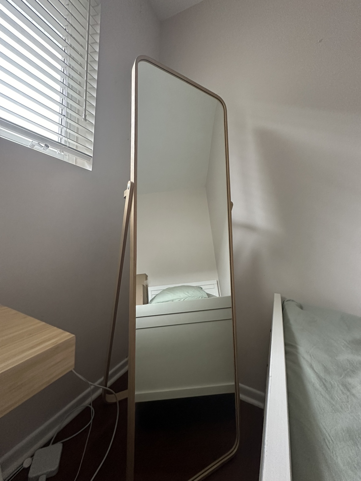Full-Length Wooden Standing Mirror - photo 2