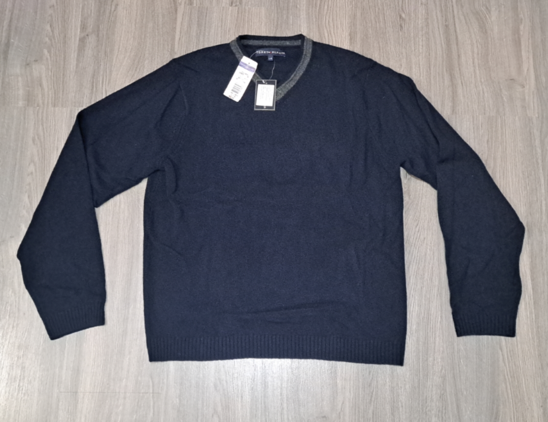 Tommy Hilfiger V-Neck Sweater Mens Large